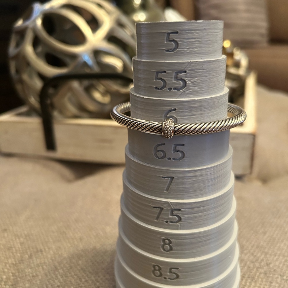 David Yurman bundle of 4 classic cuffs with pave diamonds & Citrine stone - Picture 4 of 17